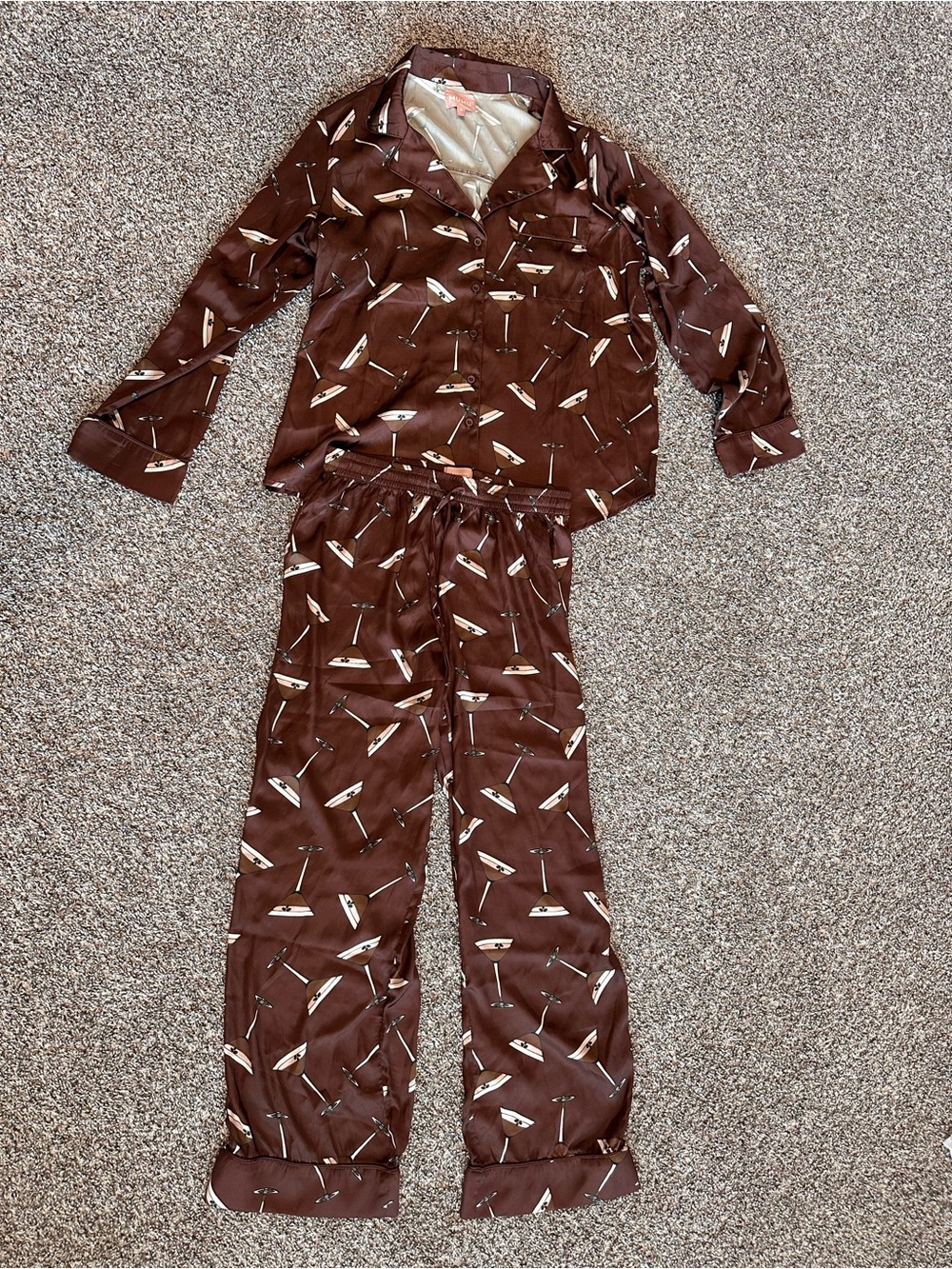 Show Me Your Mumu Espresso Martini Silky Pajama Set